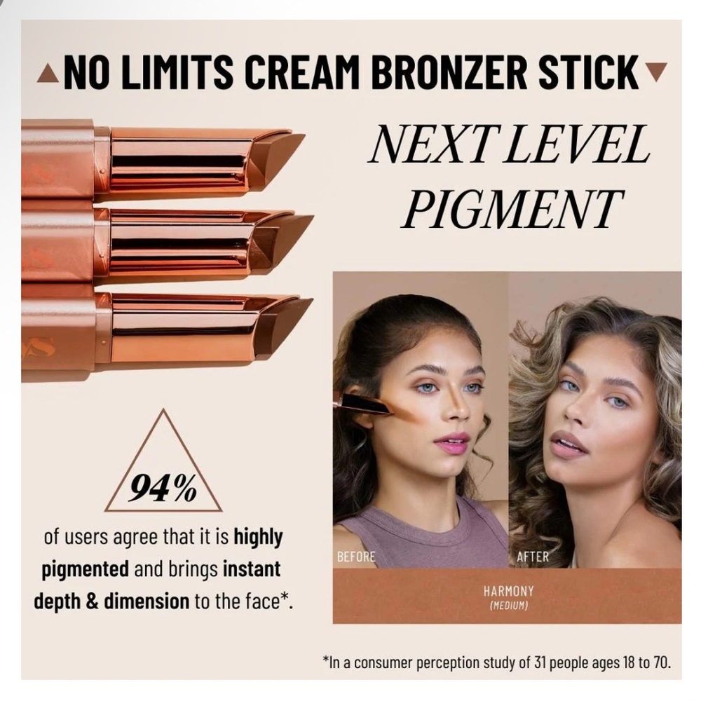 LYS Beauty No Limits Cream Bronzer Stick - Harmony - Picture 4 of 5